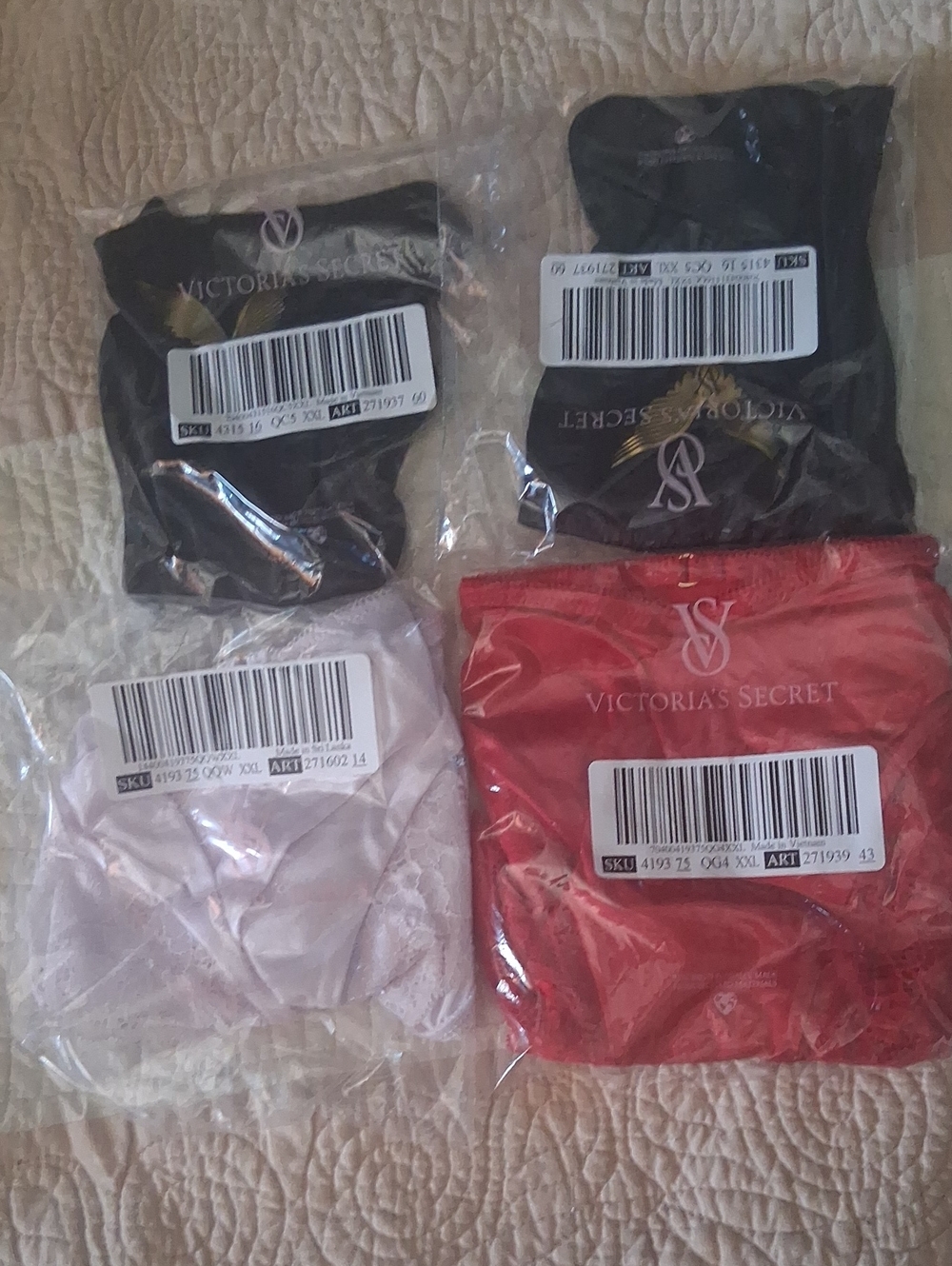 Victoria's Secret Multi-Color Lingerie Pack - Black, Red, Pink XXl